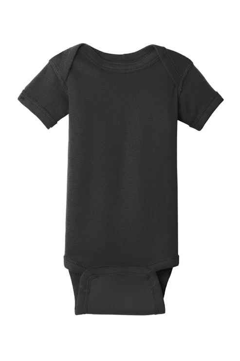 RS4400 Baby Bodysuit in Black, with Wild Little Soul print preview